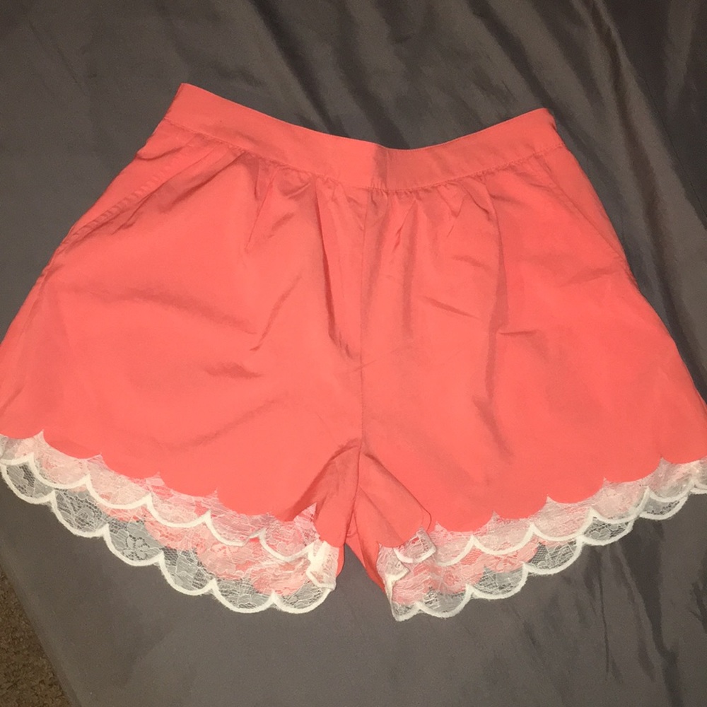 Peach Lacey shorts